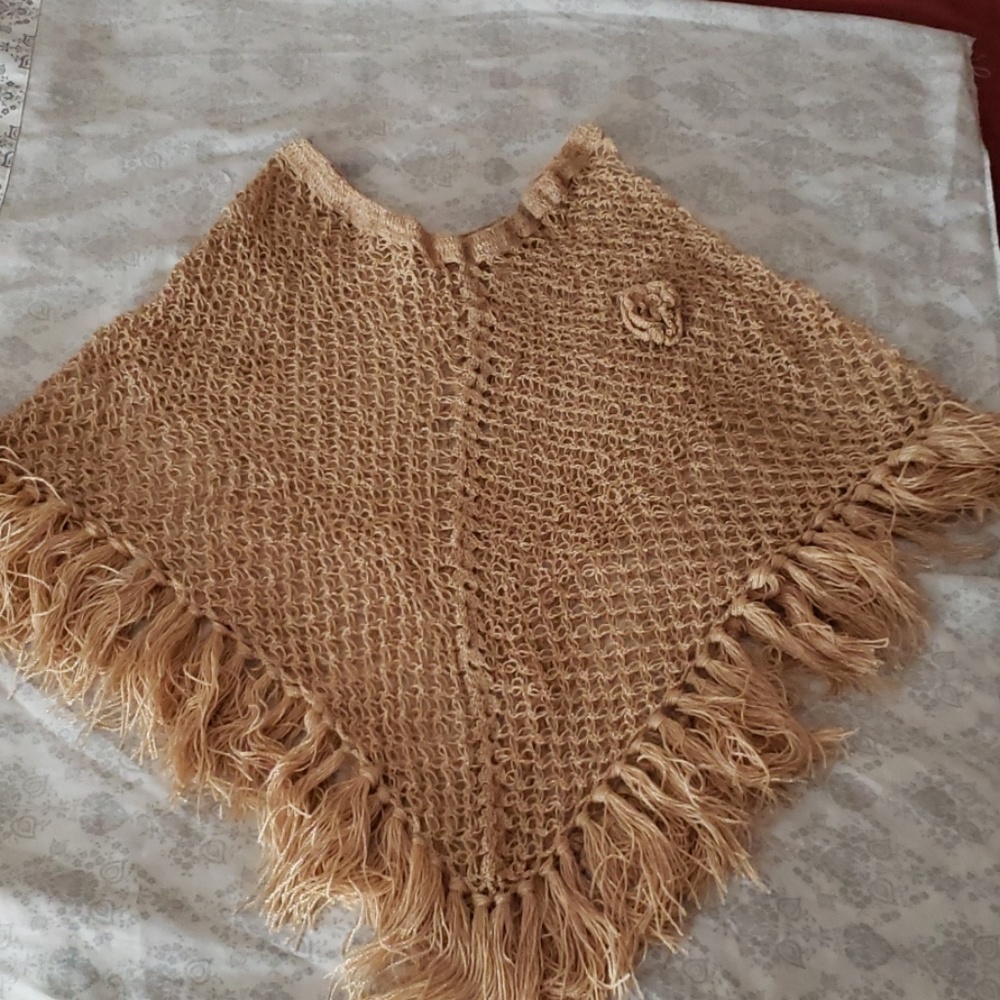 Handmade Kids Poncho Size Medium